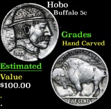 Hobo Buffalo Nickel 5c Grades Hand Carved