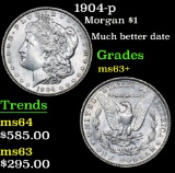 1904-p Much better date . Morgan Dollar $1 Grades Select+ Unc