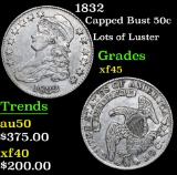 1832 Capped Bust Half Dollar 50c Grades xf+