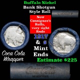 Buffalo Nickel Shotgun Roll in Old Coca-Cola Wrapper 1917 & s Mint Ends (fc)