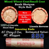 ***Auction Highlight*** Mixed small cents roll;  Wheat Back  & 1931-s Key Date Lincoln Ends, Wow! fc