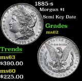 1885-s Semi Key Date . Morgan Dollar $1 Grades Select Unc