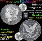 ***Auction Highlight*** 1884-p Morgan Dollar $1 Graded Choice Unc+ DMPL By USCG (fc)