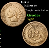 1879 Indian Cent 1c Grades vg+