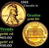 1961 Lincoln Cent 1c Grades Gem++ Proof Red