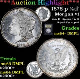 ***Auction Highlight*** 1878-p 7/8tf Morgan Dollar $1 Graded Choice Unc+ DMPL By USCG (fc)