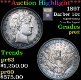 ***Auction Highlight*** 1897 Barber Half Dollars 50c Graded Select Proof by USCG (fc)