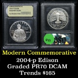 2004-p Edison Modern Commem Dollar $1 Graded GEM++ Proof Deep Cameo by USCG