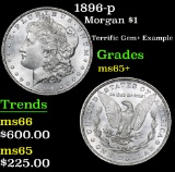 1896-p Morgan Dollar $1 Grades GEM+ Unc