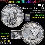 *Auction Highlight* 1918-p Standing Liberty 25c Graded Gem+ Unc Full Head & Full Rivets by UsCG fc