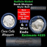 Buffalo Nickel Shotgun Roll in Old Coca-Cola Wrapper 1923 & s Mint Ends (fc)