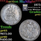 ***Auction Highlight*** 1875 Seated Liberty Dime 10c Graded Select Proof by USCG (fc)