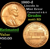 1960-d Lincoln Cent 1c Grades GEM Unc RD