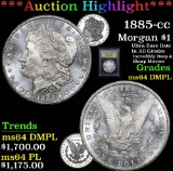 ***Auction Highlight*** 1885-cc Morgan Dollar $1 Graded Choice Unc DMPL By USCG (fc)