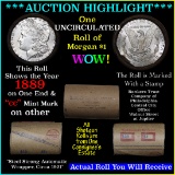 ***Auction Highlight*** Uncirculated Morgan Dollar Roll Old Steel Strong Wrapper 1889 & CC Ends (fc)