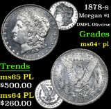 1878-s DMPL Obverse . Morgan Dollar $1 Grades Choice Unc+ PL