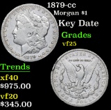 1879-cc Key Date . Morgan Dollar $1 Grades vf+