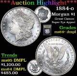 ***Auction Highlight*** 1884-o Morgan Dollar $1 Graded Choice Unc+ DMPL By USCG (fc)