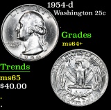 1954-d . . Washington Quarter 25c Grades Choice+ Unc