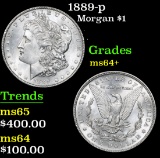 1889-p Morgan Dollar $1 Grades Choice+ Unc