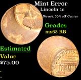 Mint Error Lincoln Cent 1c Grades Select Unc RB