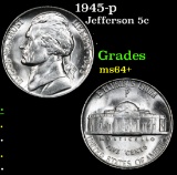 1945-p . . Jefferson Nickel 5c Grades Choice+ Unc