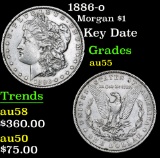 1886-o Key Date . Morgan Dollar $1 Grades Choice AU