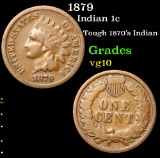 1879 Indian Cent 1c Grades vg+