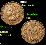 1908 Indian Cent 1c Grades Select AU