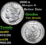 1890-s Better Date . Morgan Dollar $1 Grades Unc Details