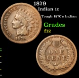 1879 Indian Cent 1c Grades f, fine