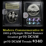 1995-P Olympics Paralympics Modern Commem Dollar $1 Graded GEM++ Proof Deep Cameo by USCG