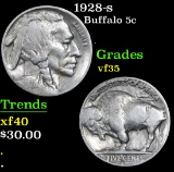 1928-s . . Buffalo Nickel 5c Grades vf++