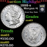 ***Auction Highlight*** 1898-s Semi Key Date . Morgan Dollar $1 Graded Select Unc By USCG (fc)