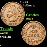 1889 Indian Cent 1c Grades Select AU