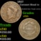 1817 Coronet Head Large Cent 1c Grades vf+
