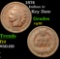 1874 Indian Cent 1c Grades vg+