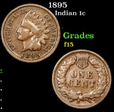 1895 Indian Cent 1c Grades f+