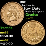 3 1861 Indian Cent 1c Grades Select Unc