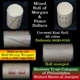 ***Auction Highlight*** Morgan/Peace $1 Mixed Roll Steel Strong Shotgun Wrapper w/Covered Ends (fc)