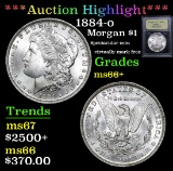 ***Auction Highlight*** 1884-o Morgan Dollar $1 Graded GEM++ Unc By USCG (fc)