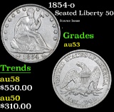 1854-o Seated Half Dollar 50c Grades Select AU