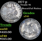 1877-p Trade Dollar $1 Grades xf+