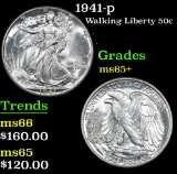 1941-p Walking Liberty Half Dollar 50c Grades GEM+ Unc