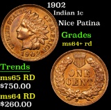 1902 Indian Cent 1c Grades Choice+ Unc RD
