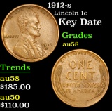 1912-s Lincoln Cent 1c Grades Choice AU/BU Slider