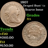 1807 Draped Bust Half Cent 1/2c Grades f+