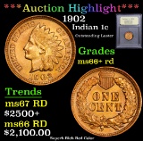 ***Auction Highlight*** 1902 Indian Cent 1c Graded GEM++ RD By USCG (fc)