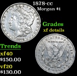 1878-cc Morgan Dollar $1 Grades xf details