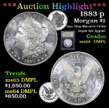 ***Auction Highlight*** 1883-p Morgan Dollar $1 Graded Choice Unc+ DMPL By USCG (fc)